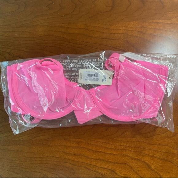 Aerie Smoothez Pink Balconette Mesh Underwire Bra NWT Size 36C - Picture 2 of 4